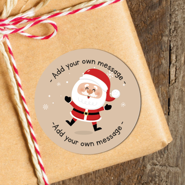 24 Mixed Personalised Christmas Stickers SS37